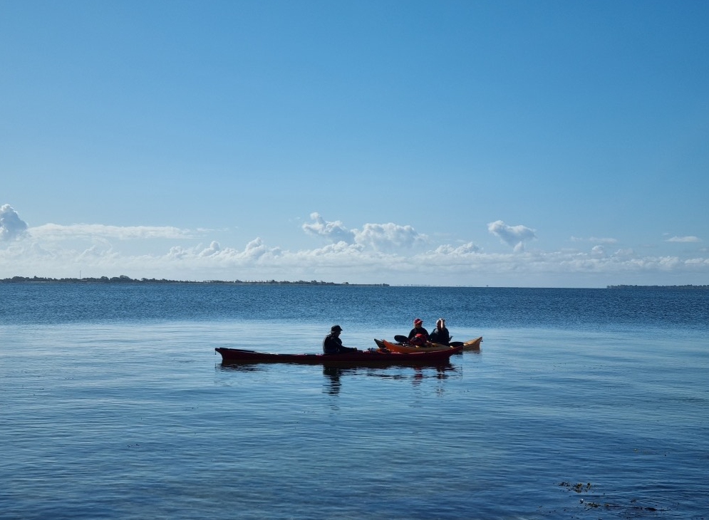 Kajakker på havet ved Sydfyn
